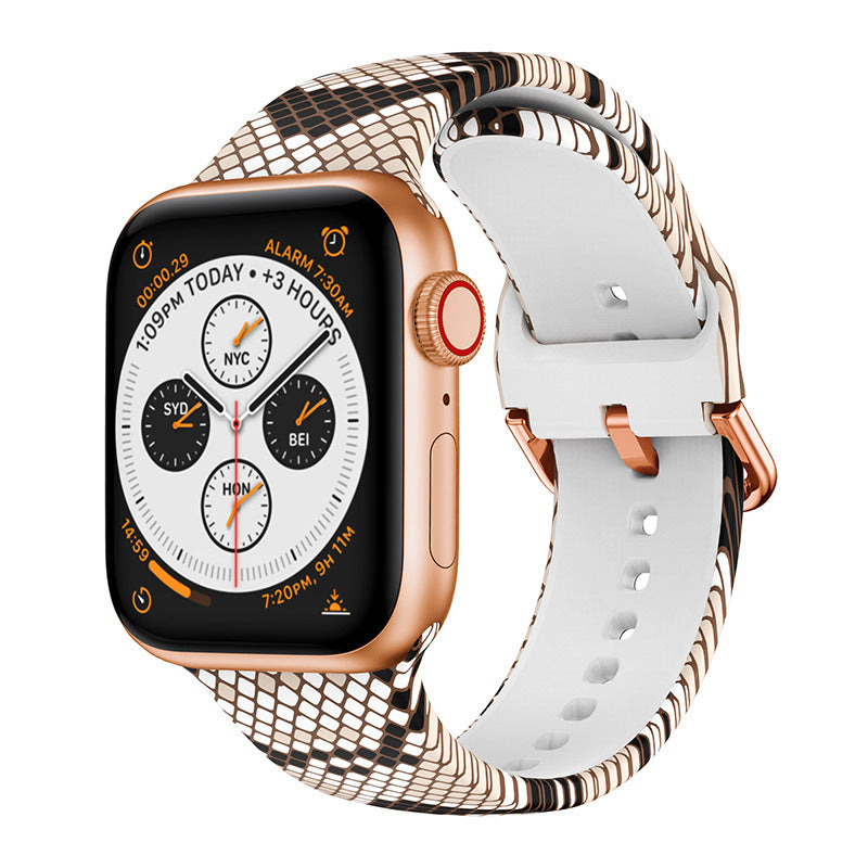 Applicable Apple Printed Silicone Strap