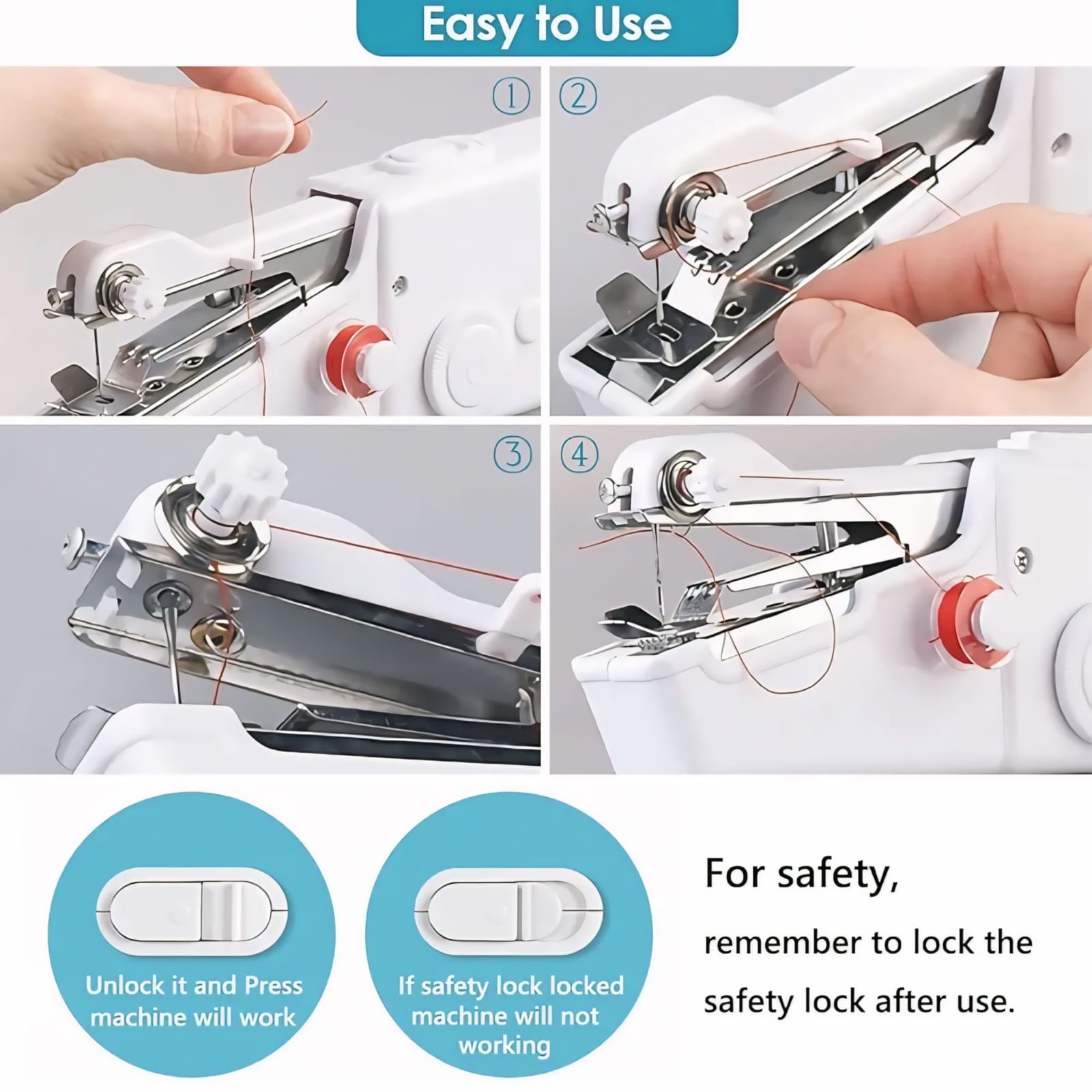 Portable Mini Stitch Machine Stitch Any Time in Anywhere